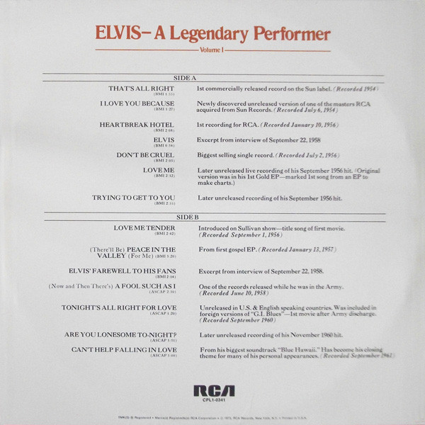 Elvis Presley – A Legendary Performer - Volume 1 – Bild 6