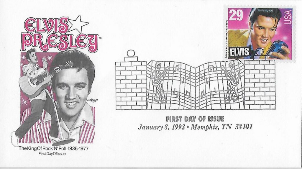 BRIEFMARKEN MIT UMSCHLAG (Elvis Presley)