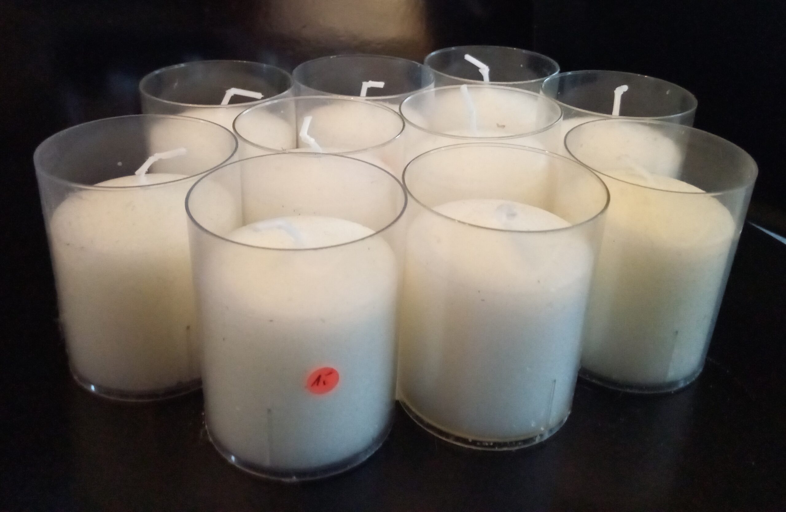 Kerzen ( Advent-klein in PVC-Becher)