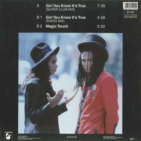 Milli Vanilli – Girl You Know It's True – Bild 2