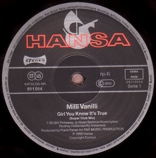 Milli Vanilli – Girl You Know It's True – Bild 3