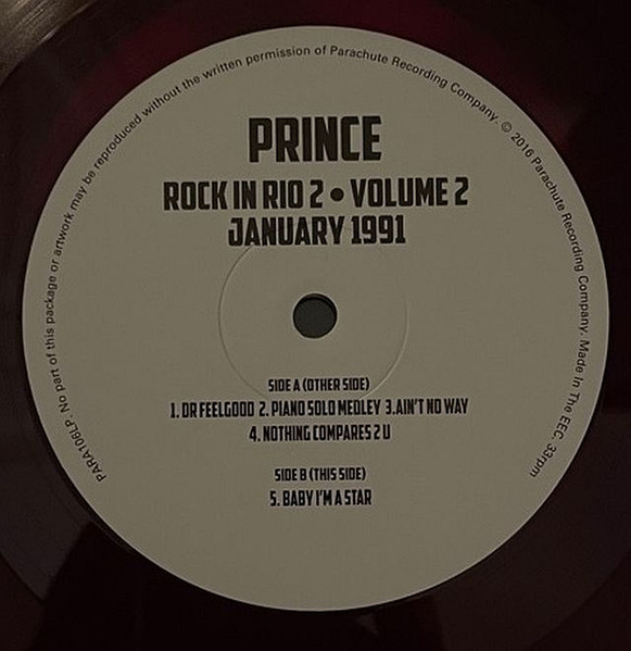 Prince – Rock In Rio 2 • Volume 2 January 1991 – Bild 3