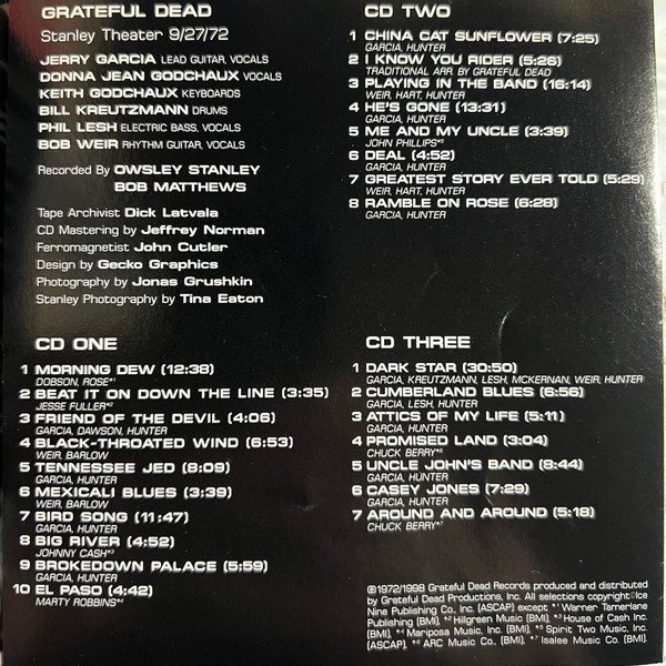 Grateful Dead – Dick's Picks Volume Eleven 9/27/72 (CD) – Bild 8