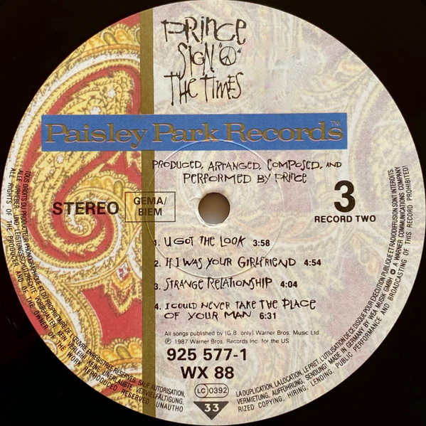 Prince – Sign "O" The Times – Bild 7