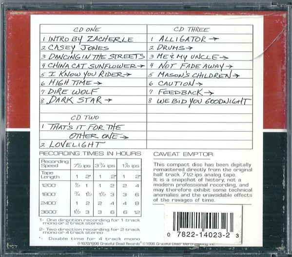 Grateful Dead – Dick's Picks Volume Four: Fillmore East 2/13-14/70 (CD) – Bild 2