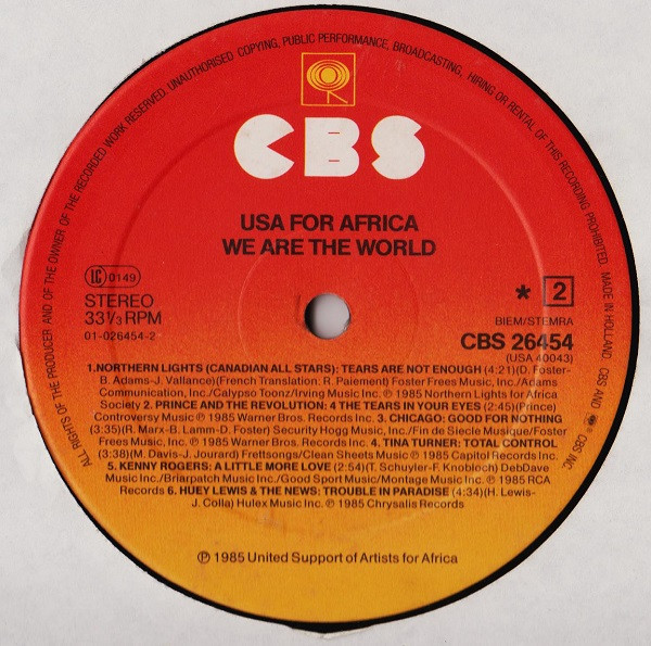 USA For Africa – We Are The World – Bild 4
