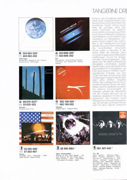 Tangerine Dream – Logos - Live At The Dominion London 1982 – Bild 6