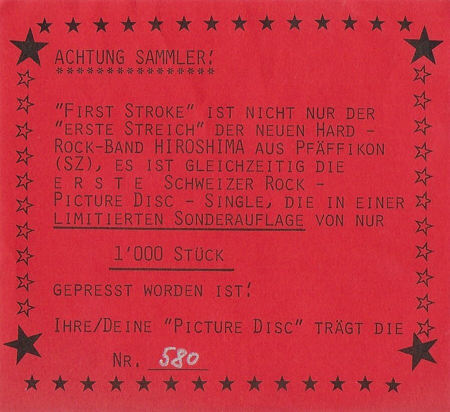 Hiroshima – First Stroke (Picture-Disc) – Bild 3