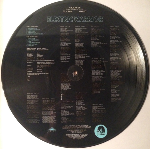 T.Rex – Electric Warrior (PICTURE-DISC) – Bild 2