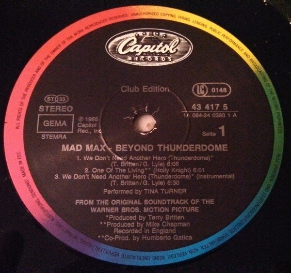 Mad Max - Beyond Thunderdome - Original Motion Picture Soundtrack – Bild 3