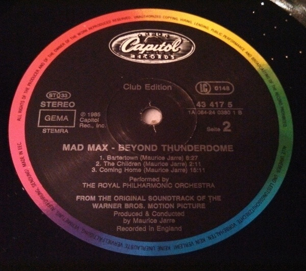 Mad Max - Beyond Thunderdome - Original Motion Picture Soundtrack – Bild 4