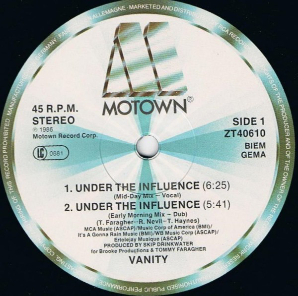 Vanity – Under The Influence – Bild 3