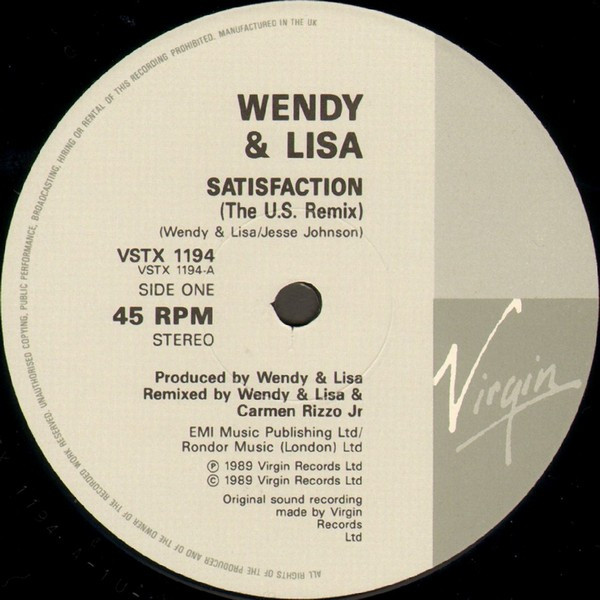 Wendy & Lisa – Satisfaction (U.S. Remix) – Bild 3