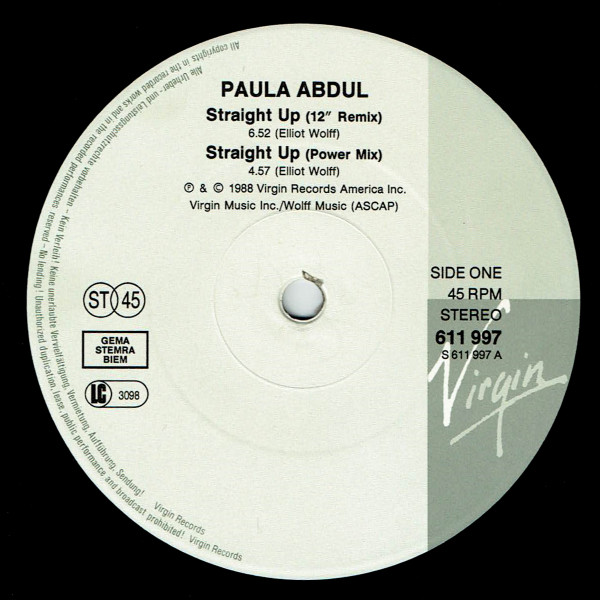 Paula Abdul – Straight Up – Bild 3