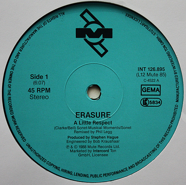 Erasure – A Little Respect (Big Train Mix By Phil Legg) – Bild 3