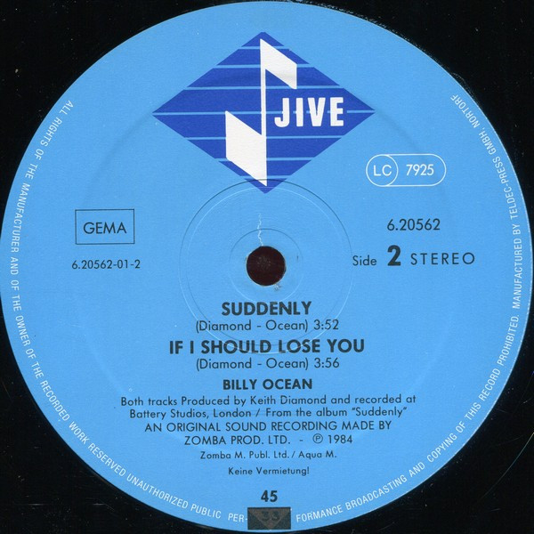 Billy Ocean – There'll Be Sad Songs (To Make You Cry) – Bild 4
