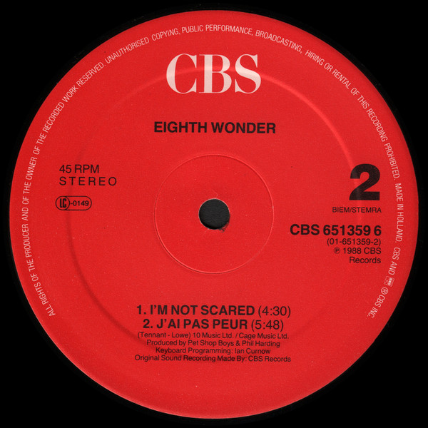 Eighth Wonder – I'm Not Scared (Disco Mix) – Bild 4