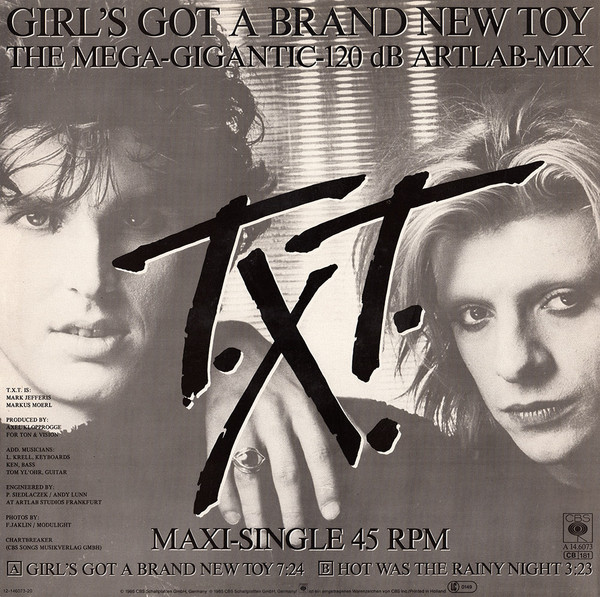 T.X.T. – Girl's Got A Brand New Toy (The Mega-Gigantic-120 dB Artlab-Mix) – Bild 2