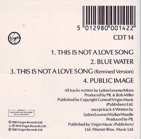 PIL - Public Image Limited - This Is Not A Love Song (Mini-CD) – Bild 2
