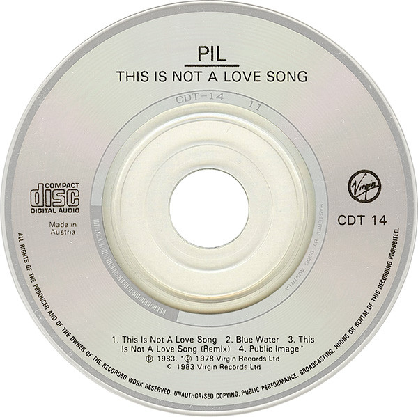 PIL - Public Image Limited - This Is Not A Love Song (Mini-CD) – Bild 3
