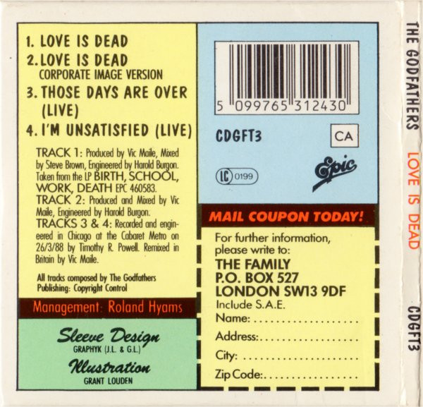 The Godfathers – Love Is Dead (Mini-CD) – Bild 3